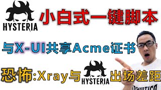 Hysteria协议(歇斯底里)一键脚本搭建教程：直接生成二维码，支持自签、自定义路径、acme证书随时切换，与x-ui脚本共享证书，EUserv测速hysteria出场就秒杀xray