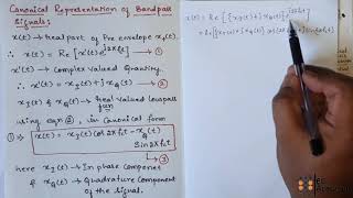 DC#6 Canonical representation of bandpass signal in digital communication || EC Academy