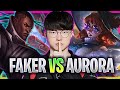 FAKER LUCIAN vs NEW CHAMPION AURORA! | T1 Faker Plays Lucian MID vs New Champion Aurora!