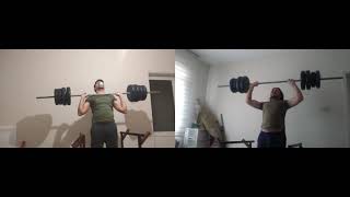 55kg Overhead Press 1 Year Ago vs Now