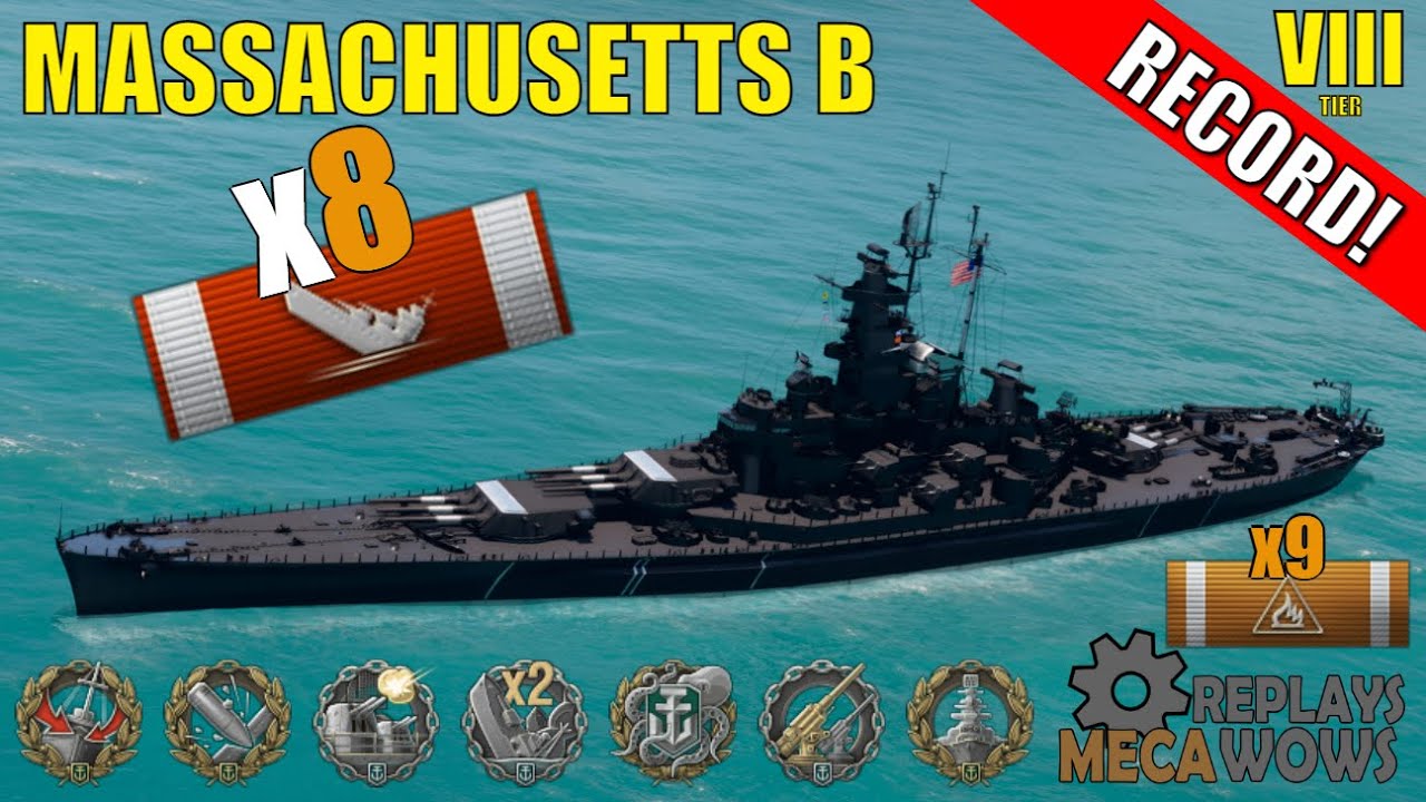 Massachusetts B 8 Kills & 208k Damage | World Of Warships Gameplay ...