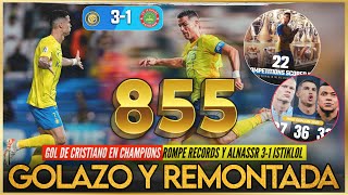 ⚡ GOLAZO de CRISTIANO REMONTADA del ALNASSR 3-1 🚀 Llega 855 Goles y ROMPE RECORDS en CHAMPIONS