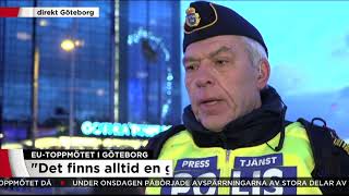 Polisen i Göteborg: Mycket bättre förberedda i dag - Nyheterna (TV4)