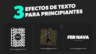 3 Efectos de Texto para PRINCIPIANTES | Tutorial Photoshop CC 2024