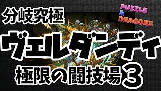 【パズドラ】分岐究極したヴェルダンディで極限の闘技場3