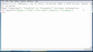 Python tutorial 7: lists and sequences