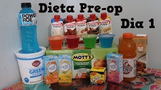 Dia 1 Dieta Liquida. Pre-op Cirugia Bariatrica