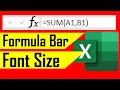 How to Increase Font Size of Formula Bar in Microsoft Excel