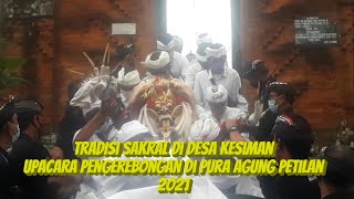 Sakralnya Upacara Pengerebongan di Pura Agung Petilan Kesiman 2021 | Kerauhan Massal