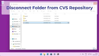 Disconnect Folder from CVS Repository