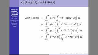 Convolution and the Laplace Transform