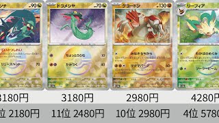 【ポケカ】ワニノコ＆アリゲイツ高騰！テラスタルフェスex販売価格ランキング マスターボールミラー全種【Pokémon cards】Market price of Prismatic Evolution