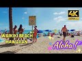 [4K] HAWAII - WAIKIKI Walking Tour Kalakaua Avenue stroll  Sunset B Walk Life Honolulu Hawaii 2022