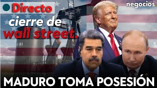 CIERRE DE WALL STREET | Maduro toma posesión, Trump dejará sus negocios y EEUU sanciona a Rusia