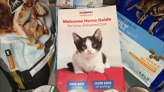 Petsmart Adoption Welcome Home Guide Coupon Book Shopping & Haul of Cat & Kitten items Purchased
