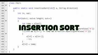 Insertion Sort Java Tutorial (Sample Code)