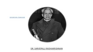 Dr. Sarvpalli radhakrishnan teachers day special