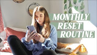 🌤 2022 Monthly Reset Routine! | Digital Declutter, Cleaning My Space, & Planning Ahead