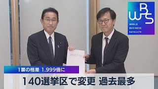 140選挙区で変更 過去最多　１票の格差 1.999倍に【WBS】（2022年6月16日）