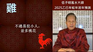 2025, 乙巳木蛇年, 流年預測, 屬猴/雞/狗的生肖運程, 國語/普通話, 加拿大風水大師伍子明 #風水大師伍子明 #2025乙巳木蛇年