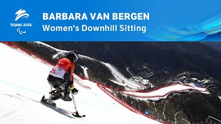 🇳🇱  Netherlands' Barbara Van Bergen | Women's Downhill Sitting | Beijing 2022 Winter Paralympics