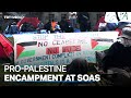 Pro-Palestine encampment begins at SOAS University of London