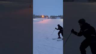 Skiing ⛷️ is Fun.....#skies #skieresort #skie ##saariselka #ivalo #lapland #finland