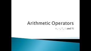 9 - Arithmetic Operator in c programming