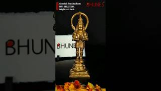 Bhunes Bronze Mahaveer Hanuman Idols, Panchdhatu Anjenaya Murthi, Bhajrangbali, 6.5 Inch, BHU2728A