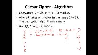 Caeser Cipher and Multiplicative Cipher - Cryptography - Cyber Security CSE4003