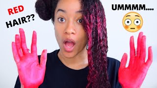 Dying my hair RED! | Mofajang Temporary Hair Dye on Dark Hair!