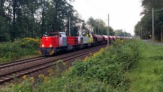 Züge und Bahnübergang in Pönitz (Sachsen) – Strecke Leipzig–Eilenburg