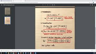 Vibrations SDOF Explicit Solution Time Stepping (Python code)