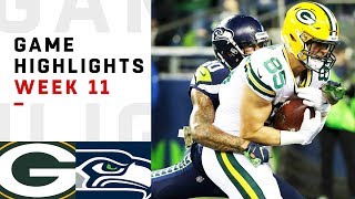 Packers vs. Seahawks Week 11 Highlights | NFL 2018