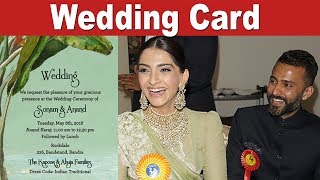Sonam Kapoor Wedding : Sonam Kapoor & Anand Ahuja's Wedding Card? -CreasMedia