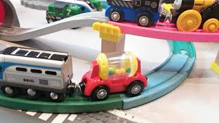Unboxing Express Steam Train,  Diesel Power Train, Freight Train toys Thomas and Brio Smart Tech