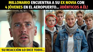 MILLONARIO ENCUENTRA A SU EX NOVIA CON 4 JÓVENES EN EL AEROPUERTO... ¡IDÉNTICOS A ÉL!