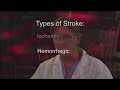 two types of stroke hemorrhagic and ischemic