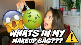 WHATS IN MY MAKEUP BAG! WARNING: ABSOLUTELY DISGUSTING!