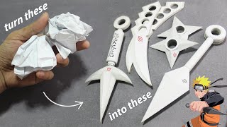 EASY PAPER ART | How to make Realistic Paper Ninja Weapon | Compilation "FREE TEMPLATE"