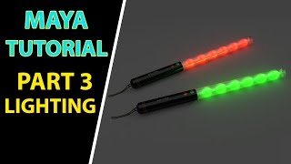 Maya 2016 Tutorial | How to Light the Flickering Hand Signal Light | Part 3 Lighting - by PCW