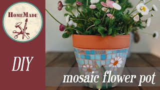 DIY | Mosaik Blumentopf selber machen - How to make a mosaic flower pot