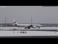 【吹雪の向こうにファンタジア！】新千歳空港 cts archive 2021 02 6 sapporo new chitose airport takeoff and landing