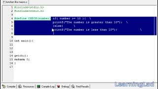 C Programming Language Video Tutorials for Beginners 34 Function like Macros with Example