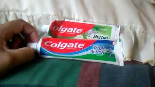 Colgate Herbal VS Colgate Triple Action Toothpaste - Battle Of The Toothpaste.