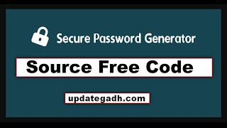Password Generator In Python With Source Free Code | PROJECT -3 | @Decodeit2