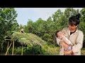 Single Girl: Building a Bamboo House with a Baby | Waiting for News of Baby's Parents.