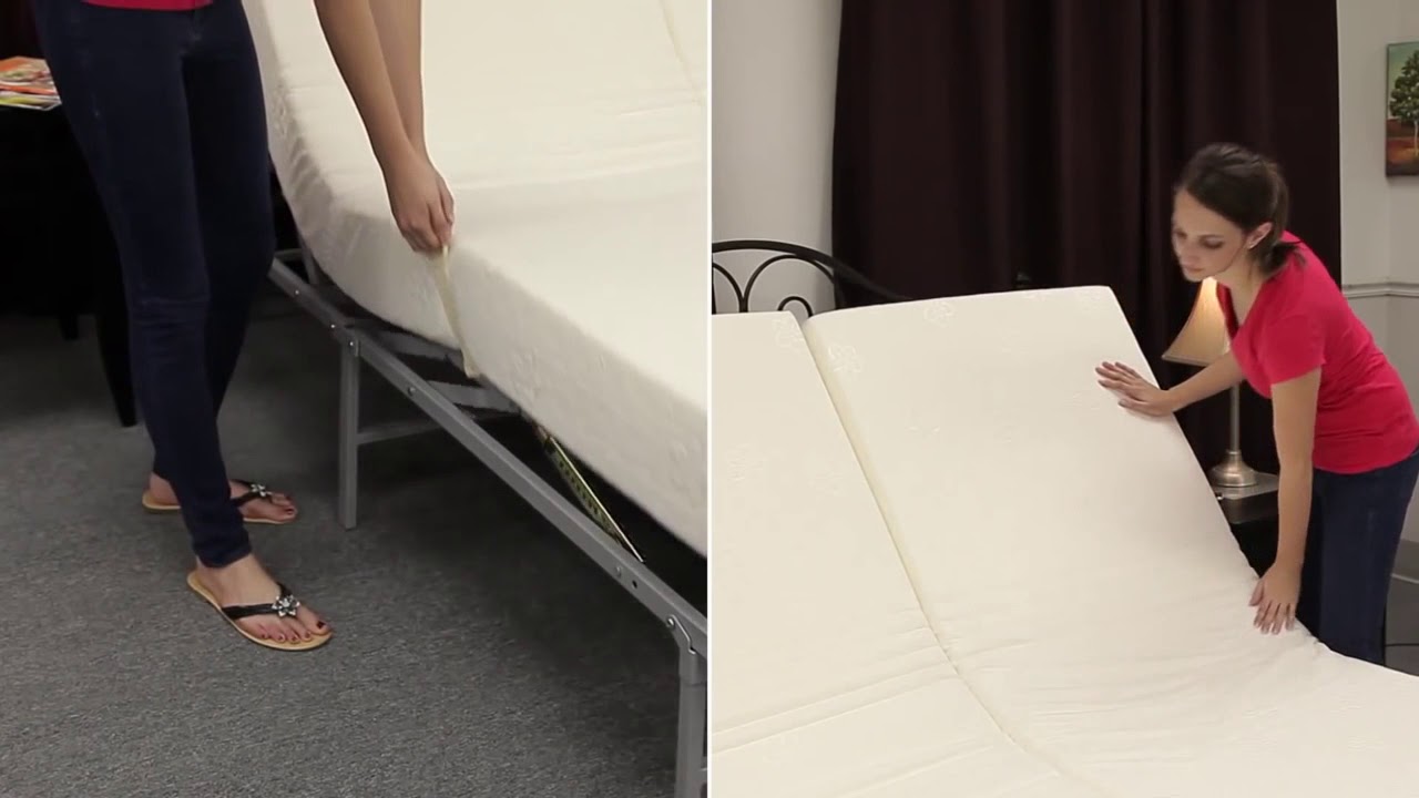 Manual Adjusting Adjustable Bed Frame - OHfurnishings.com - YouTube