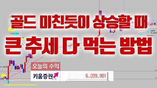 해외선물 골드 미친듯이 상승할때 큰추세 다먹는방법