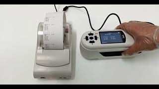 NH310 colorimeter prints a report by a micro printer